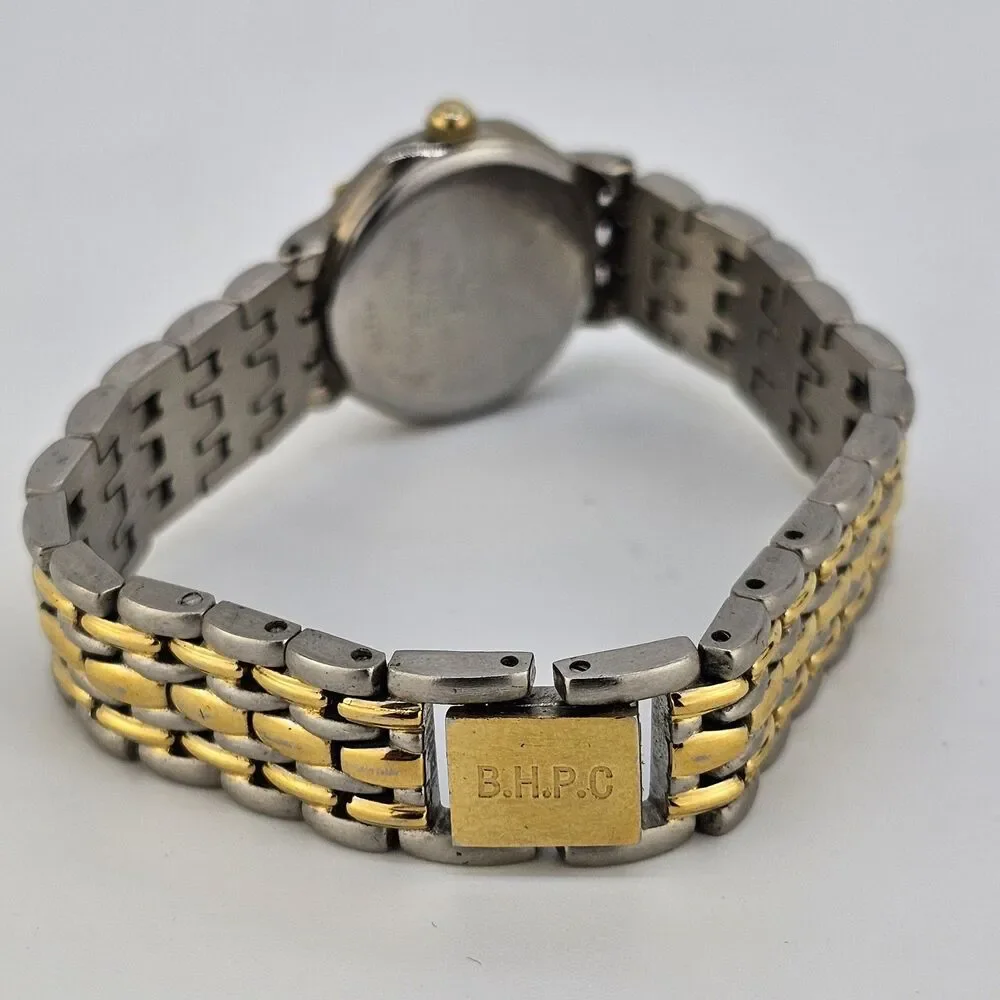 Beverly Hills Polo Club Watch Women 22MM White Dial Two Tone Band 6